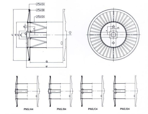 De spoel Golfspoelen van Bobbin For Stranding Machine /Steel/vezel optische kabels