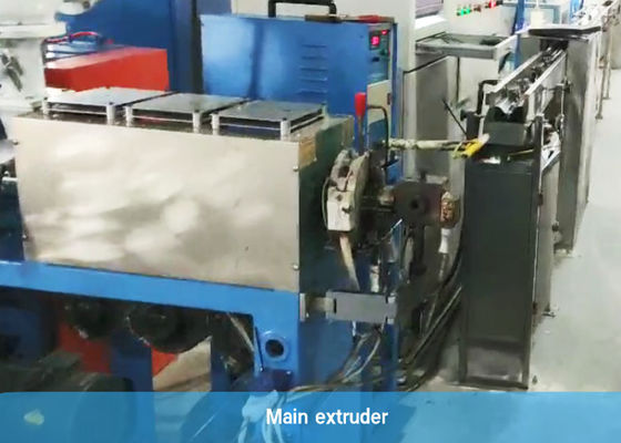Enige Hoofd21kw-de Kabelproductielijn van EVA Coating Machine Fiber Optic van de Staaldraad