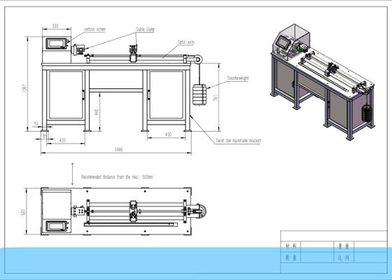 Materiaal van de de Kabeltest van iec60794-1-2 5times/Min Torsion Testing Machine Fiber het Optische